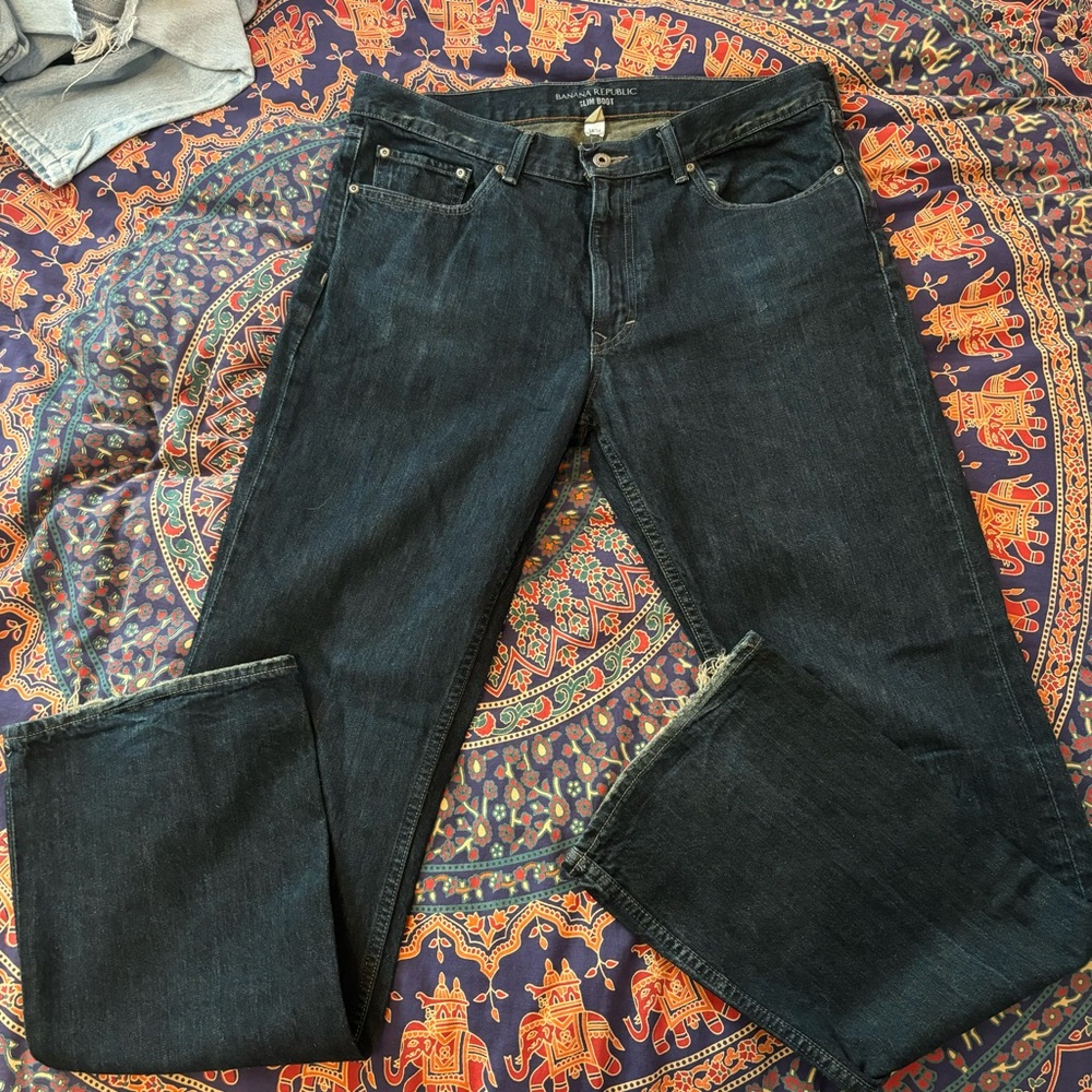 Banana Republic slim boot dark wash jeans